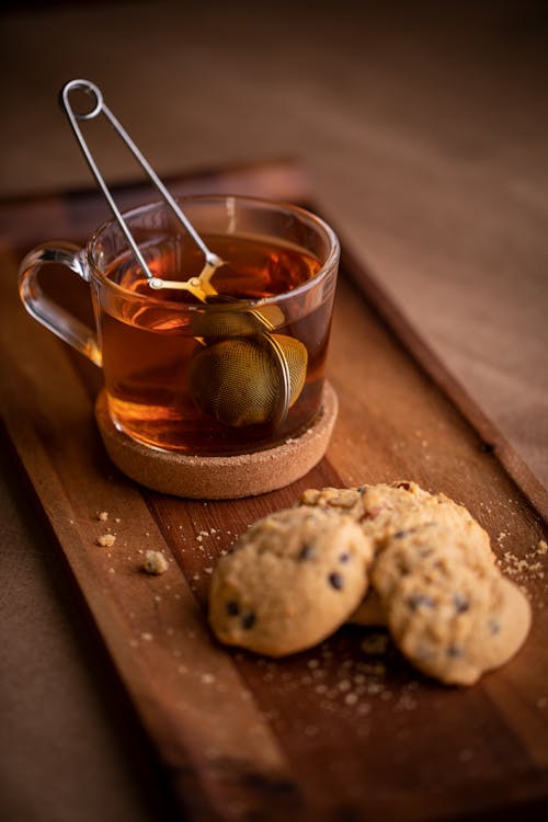 Základová fotografie zdarma na téma čaj, cookies, deska