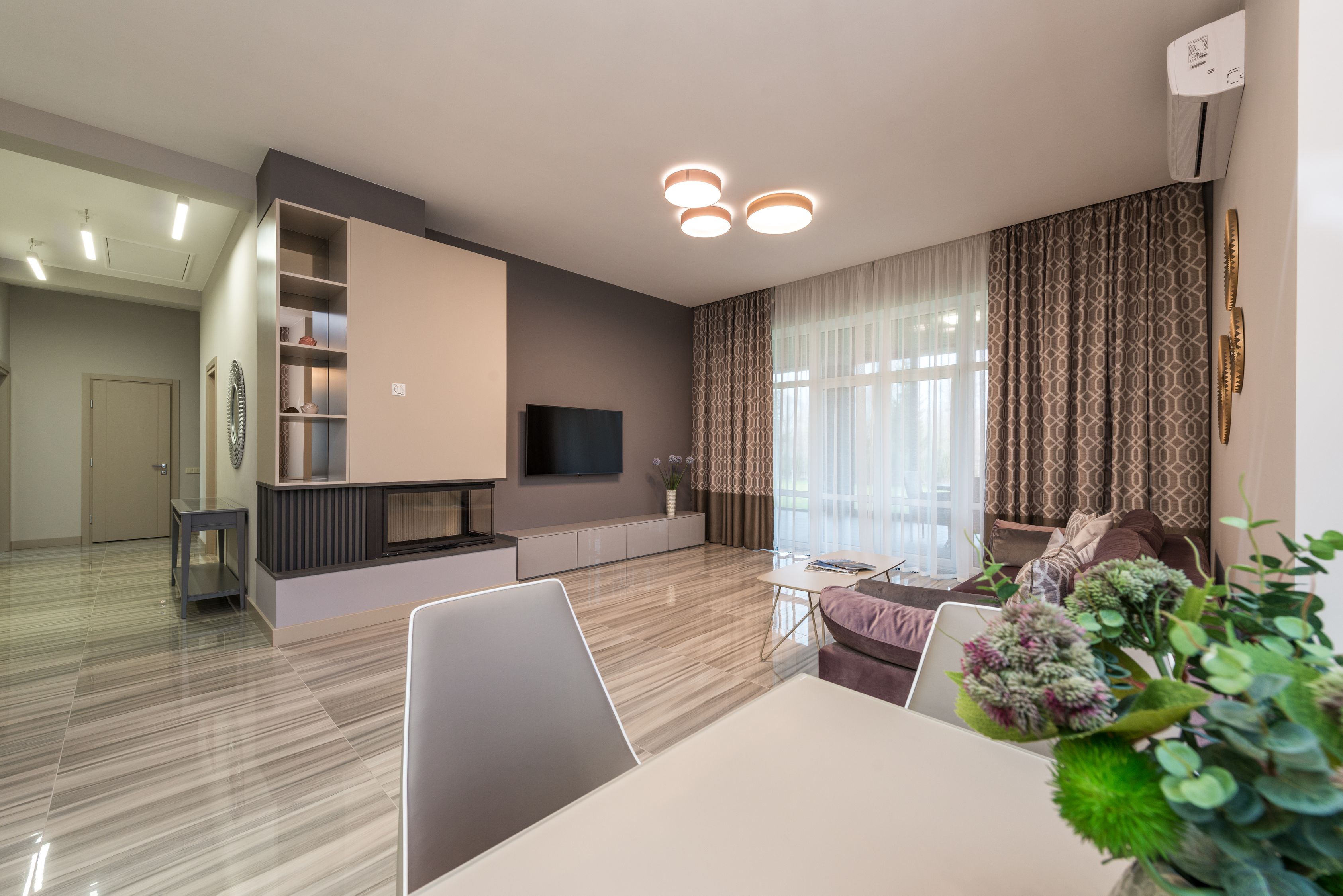 Interior of living room in studio apartment · Free Stock Photo