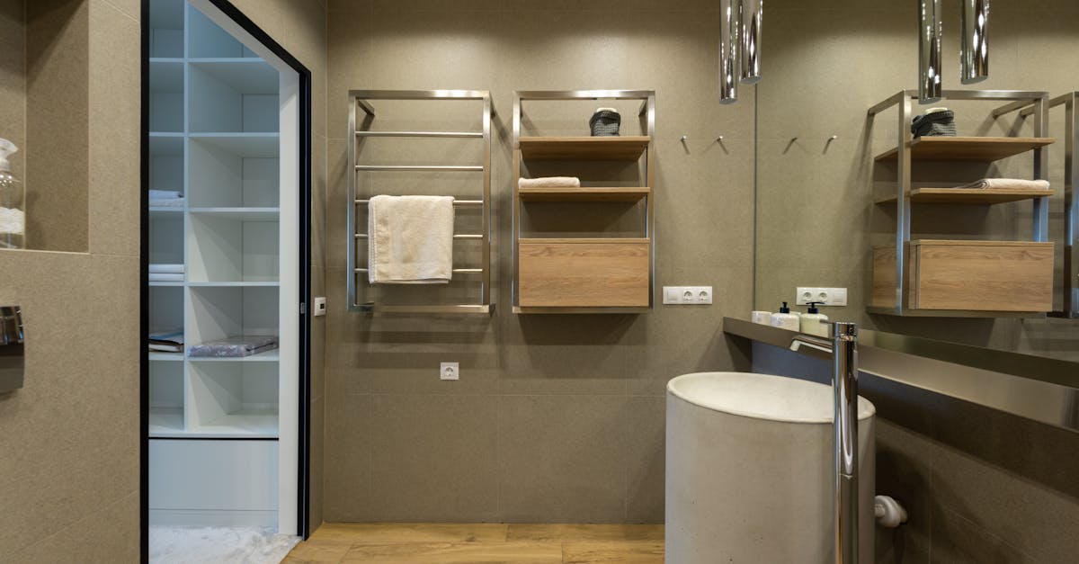 Heated Towel Rack In A Modern Bathroom Setting