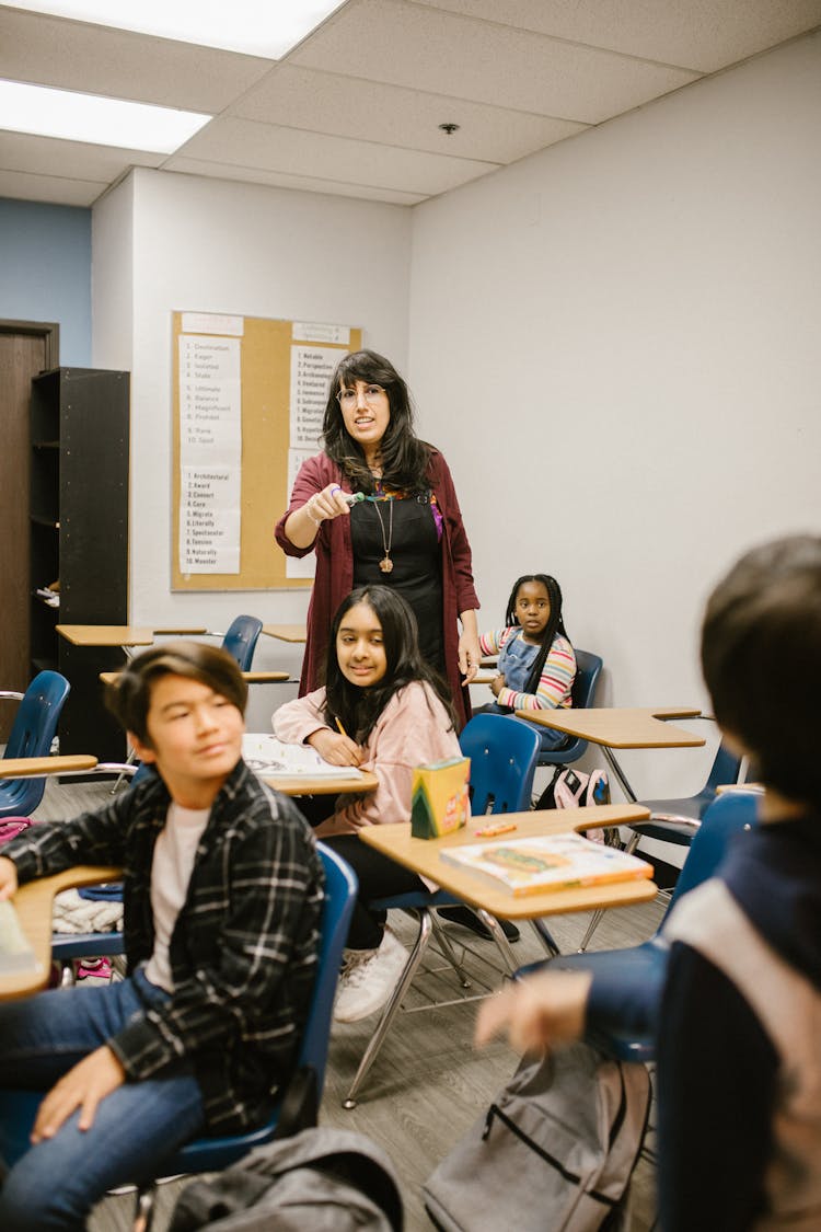 Teacher Scolding Her Students