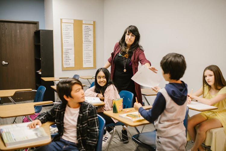 Teacher Scolding Her Students