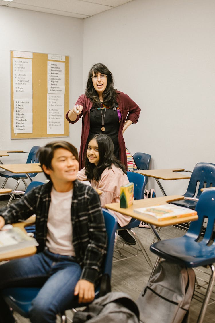 Teacher Scolding Her Students