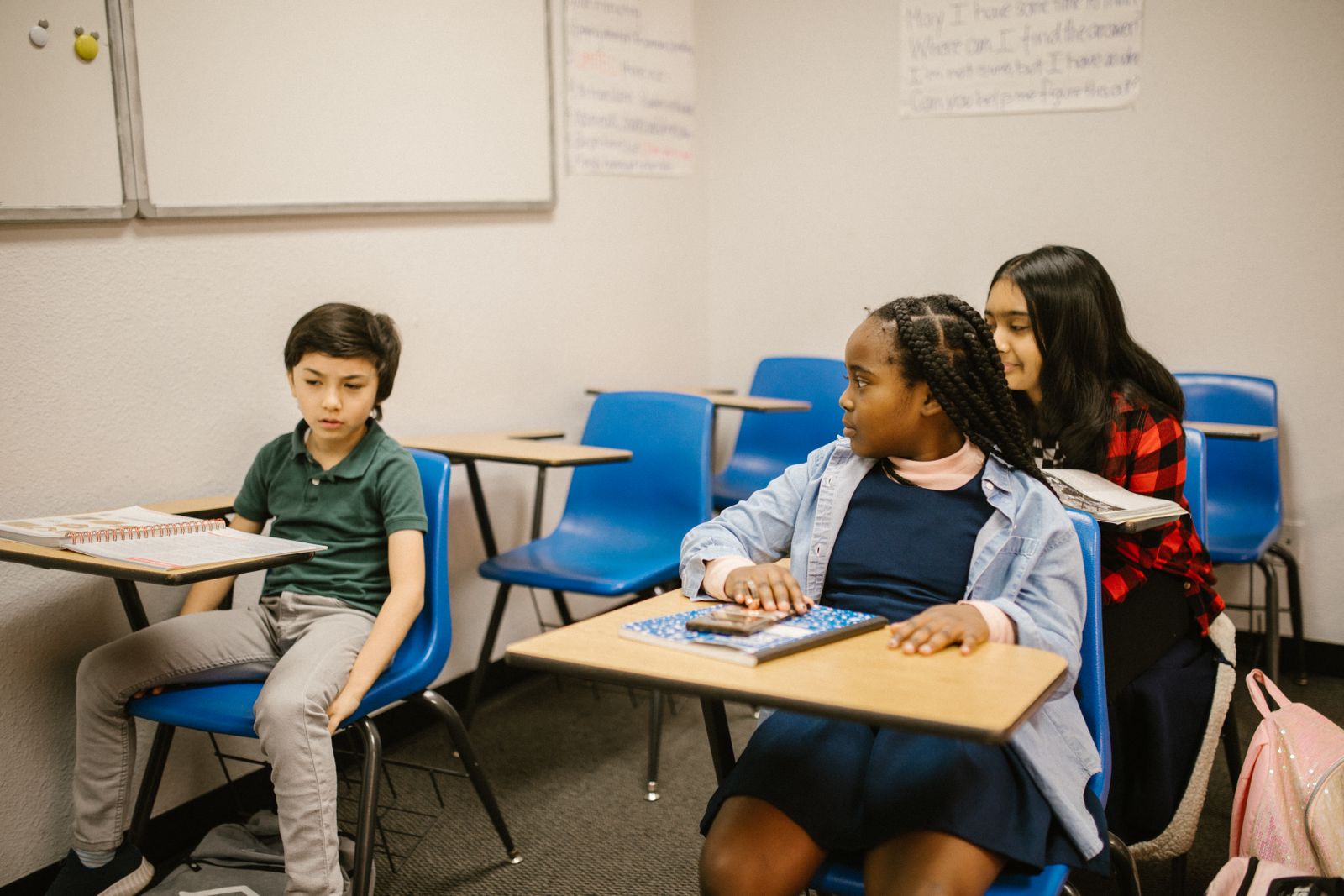 Students in a diverse classroom setting