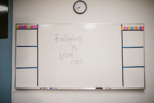 Free Message Against Bullying Stock Photo
