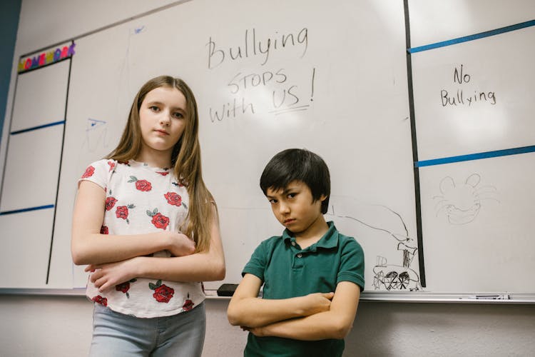 Two Students Looking Angry At The Camera