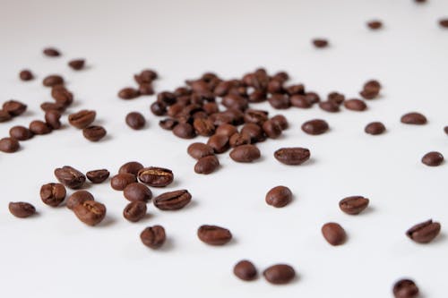 Free Brown Coffee Beans on White Surface Stock Photo