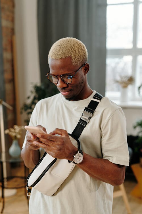 Man Holding a Mobile Phone