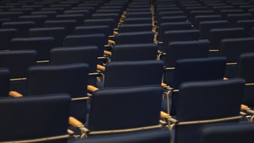Foto d'estoc gratuïta de auditori, blau, cadira