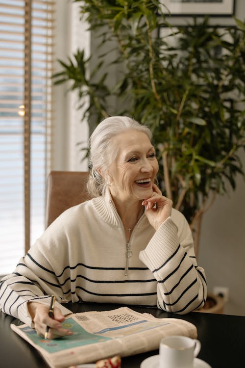 Free An Elderly Woman Smiling Stock Photo
