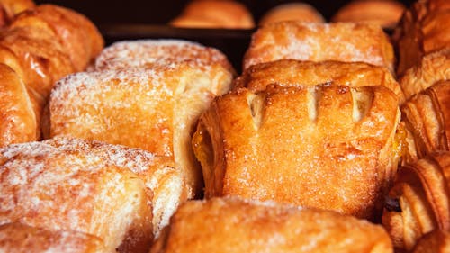 Freshly Baked Breads on a Tray