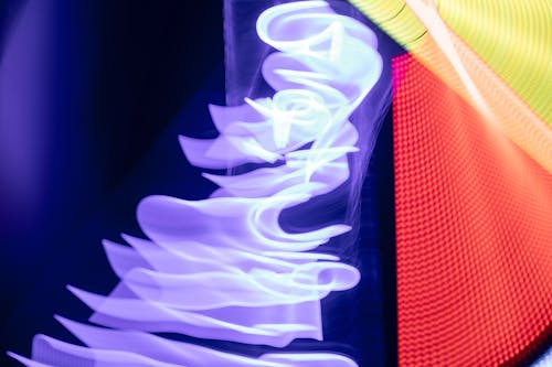 Colorful Light Streaks From Neon Lights