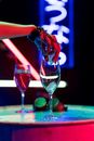 Close-Up Shot of a Person Putting Ice into a Wine Glass