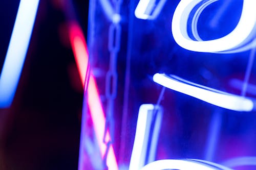 Close Up Shot of a Neon Light