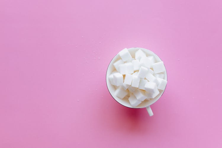 Sugar Cubes Inside A Cup