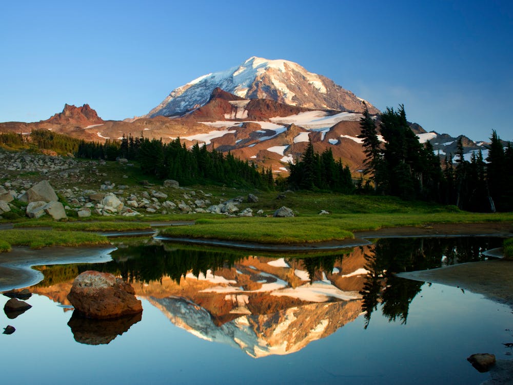 бесплатная Бесплатное стоковое фото с горы, отражение, природа Стоковое фото