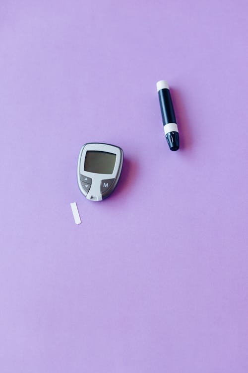 Free A Diabetic Kit for Blood Glucose Monitoring Stock Photo