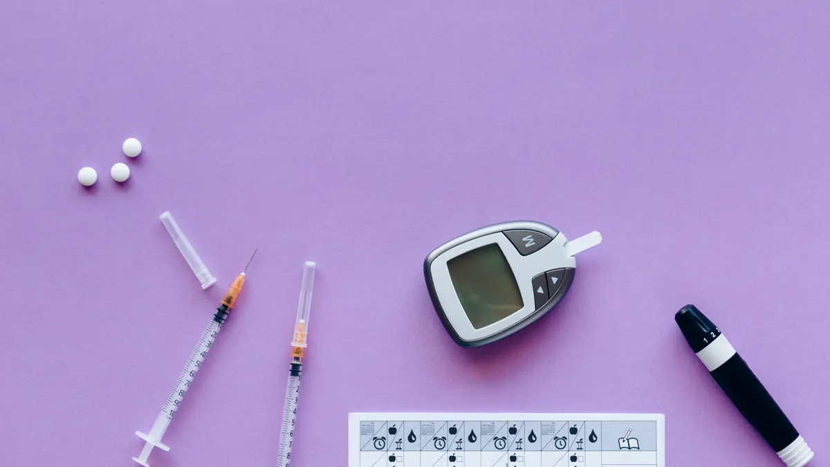 Gestational Diabetes Appointment Schedule and Monitoring Plan Gestational Diabetes Appointment Schedule and Monitoring Plan — Diabetic Kit and Medicines over a Purple Surface