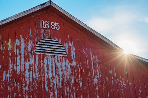 Kostnadsfri bild av ladugård, solflare