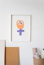 Child's Artwork in Picture Frame