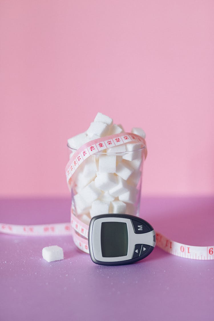 Sugar Cubes In A Glass