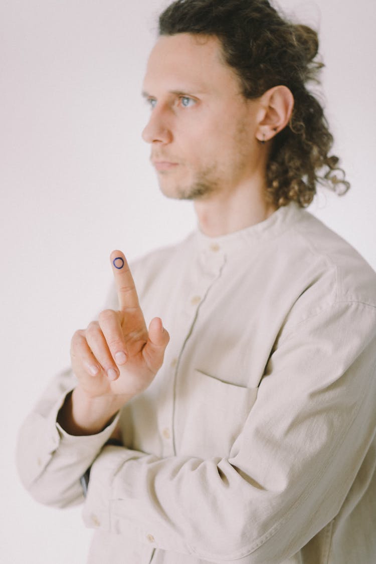 A Man Getting A Skin Prick Test For Diabetes