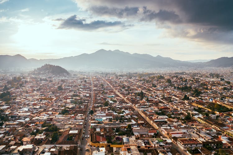 Aerial View Of City Buildings