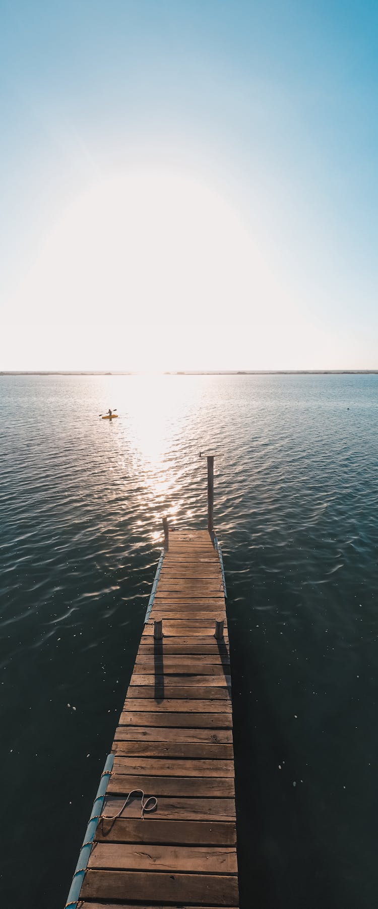 Wooden Dock On Beach