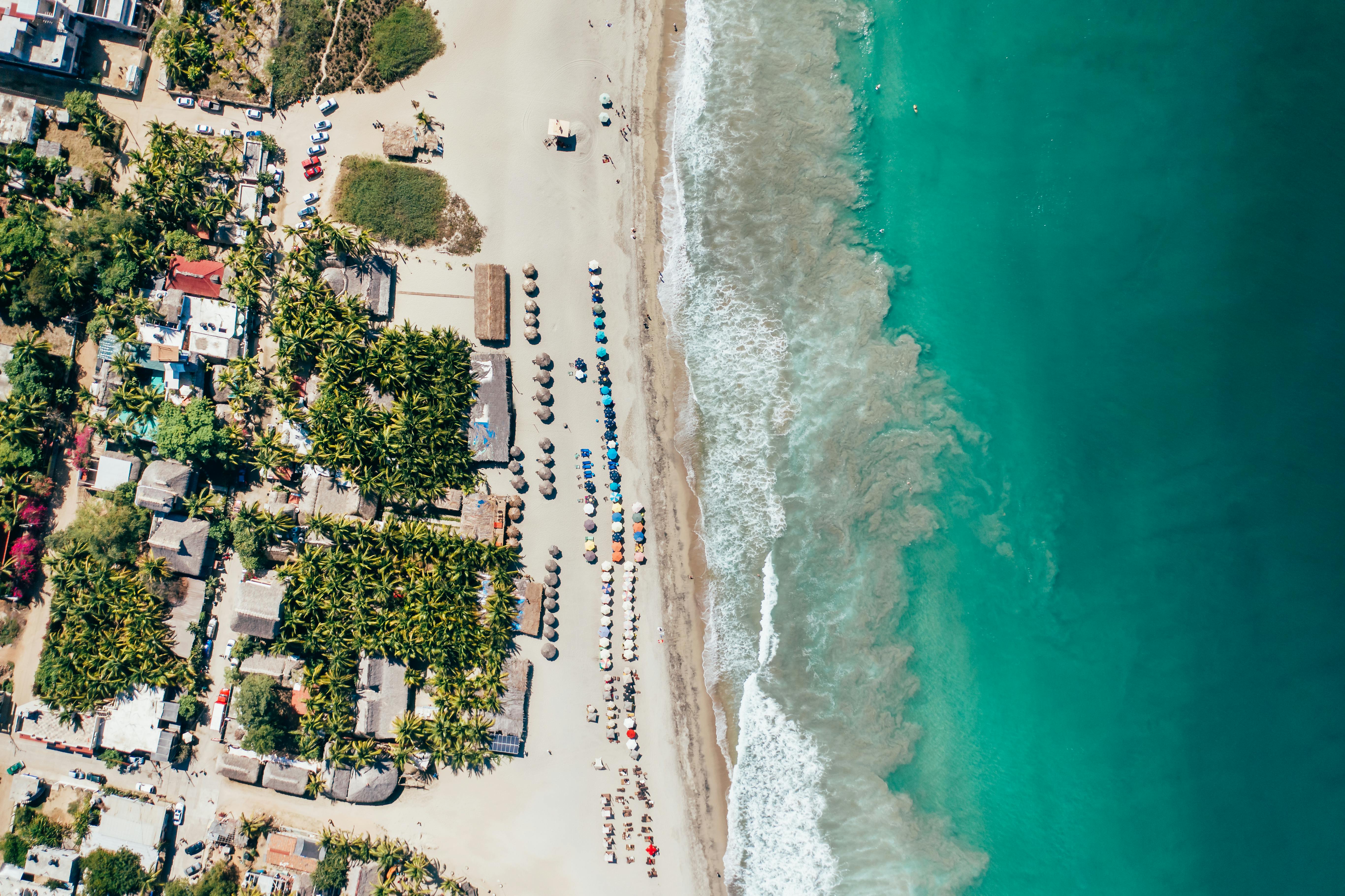 aerial view of beach