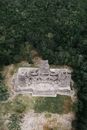 Ruins of Ancient Mayan Tomb Stone in the Forest