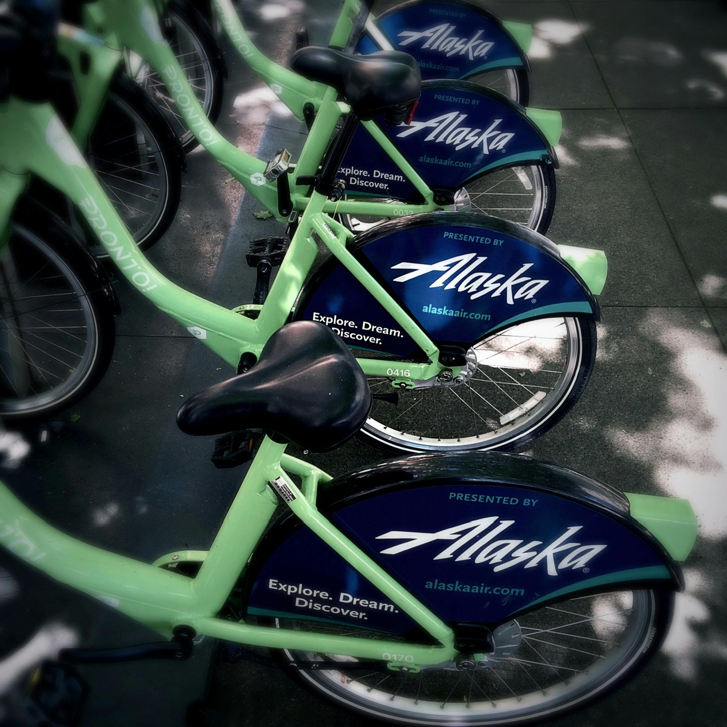 green blue bike