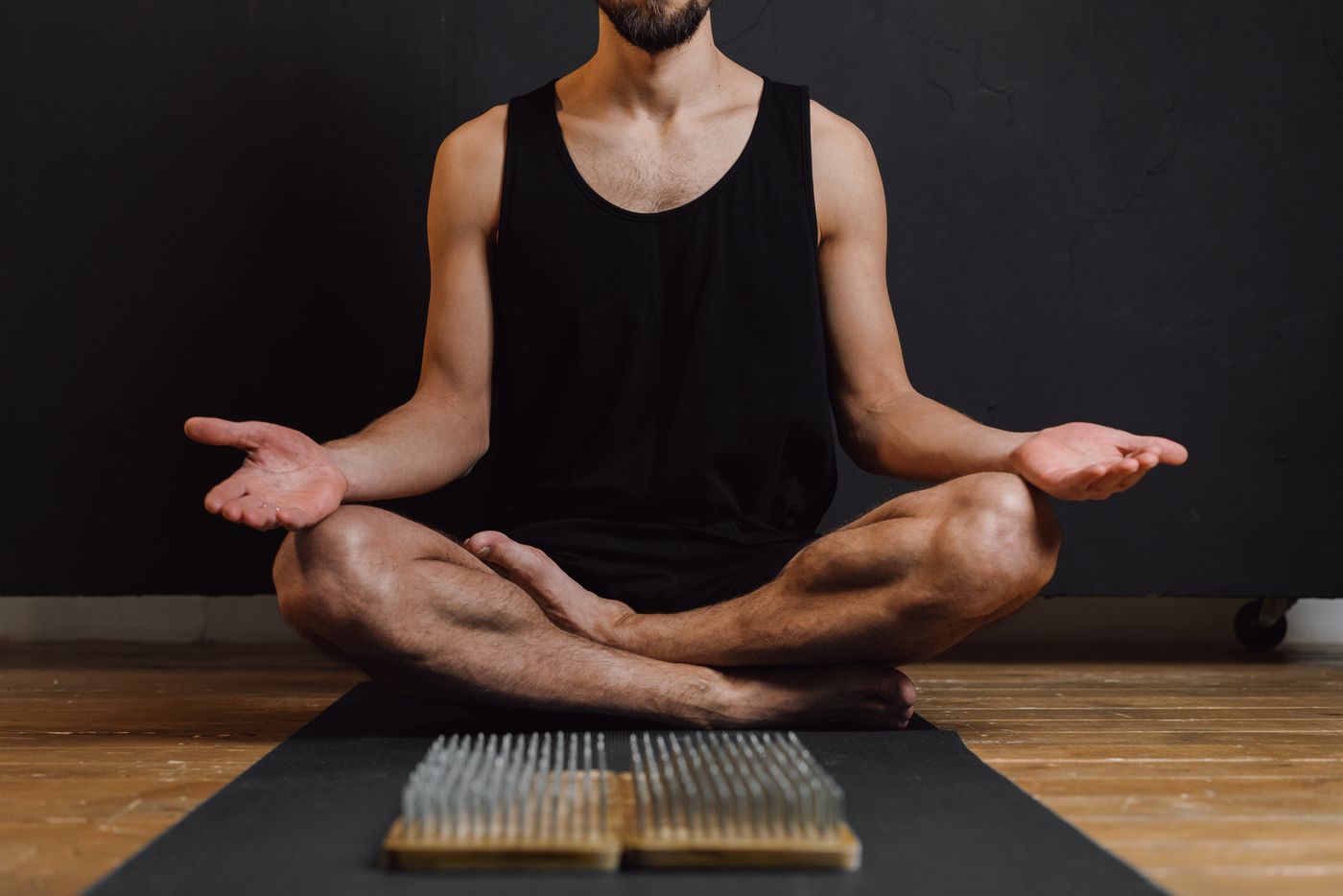 Person practicing mindfulness as a healthy coping strategy for stress