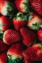 Red Strawberries on White Ceramic Plate