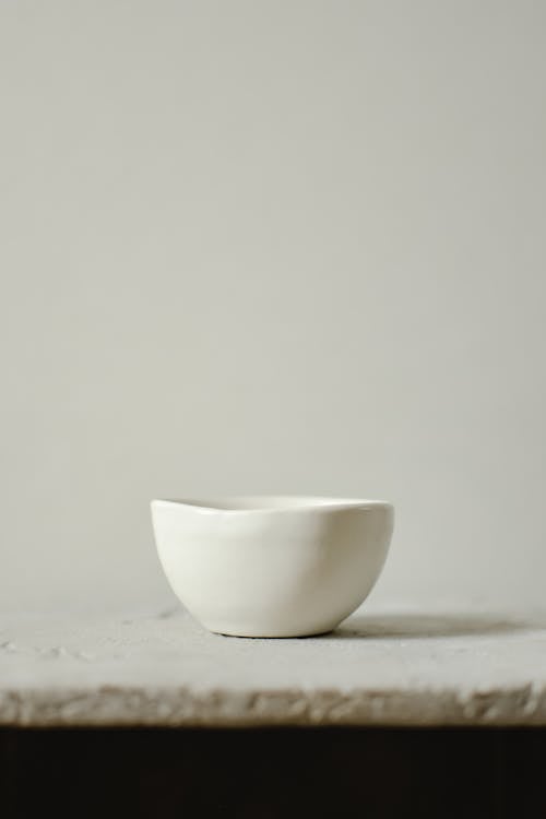 White Ceramic Bowl in Close Up Shot