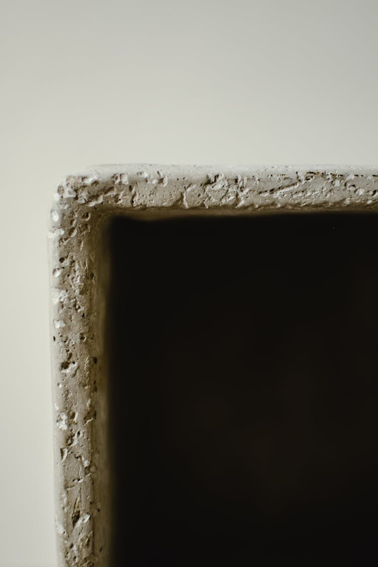 Gray Concrete Frame In Close Up Shot