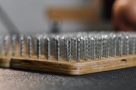 Sharp nails on Sadhu board for meditation