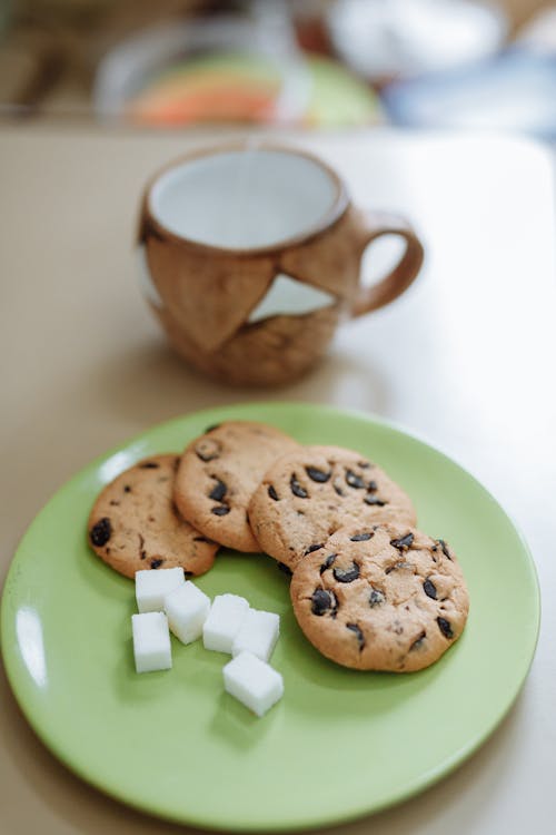 A Close-Up Shot of Cookies on a Plate