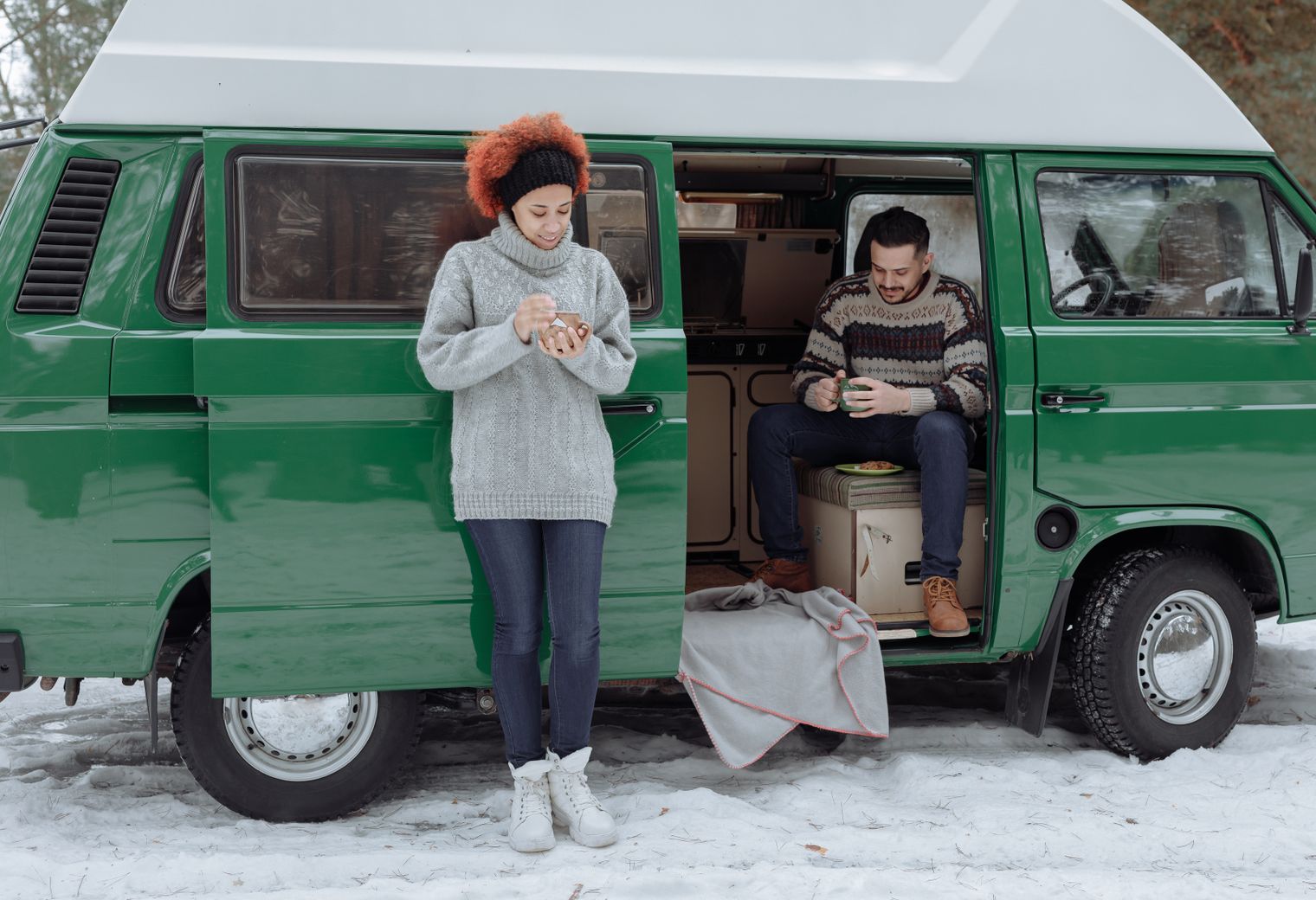 Pontlliw — movers delivering furniture from a van