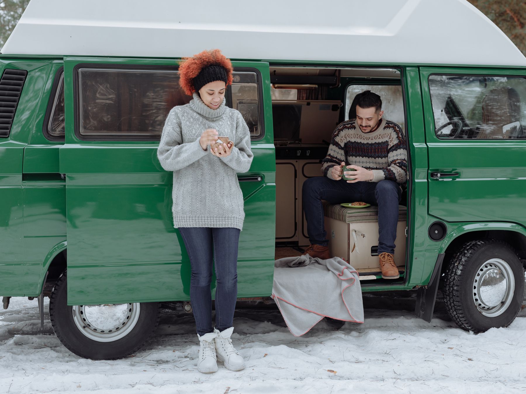 Balderton — movers delivering furniture from a van