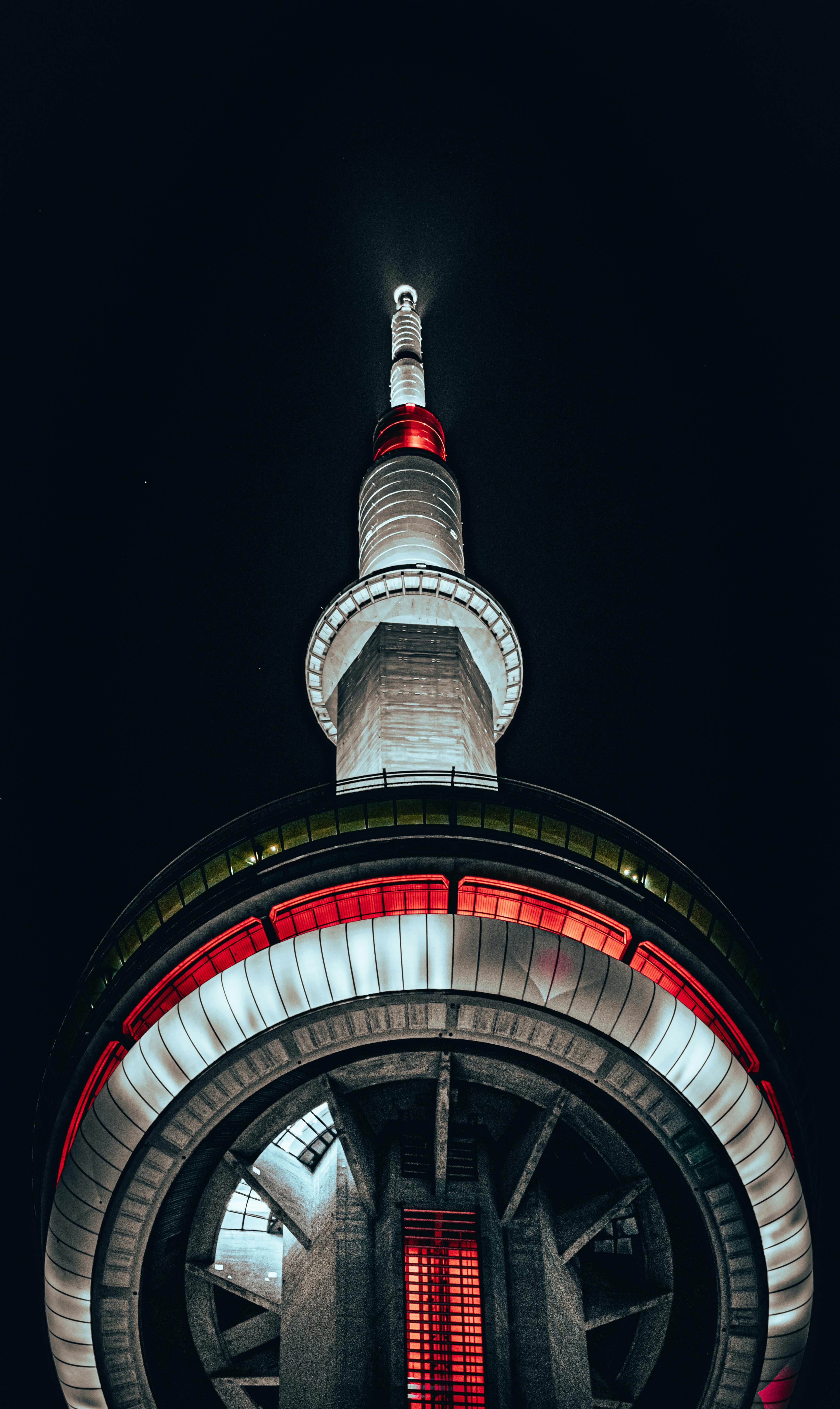 red landmark skyline architecture