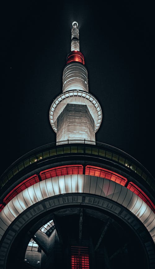 Low Angle Shot of a the CN Tower