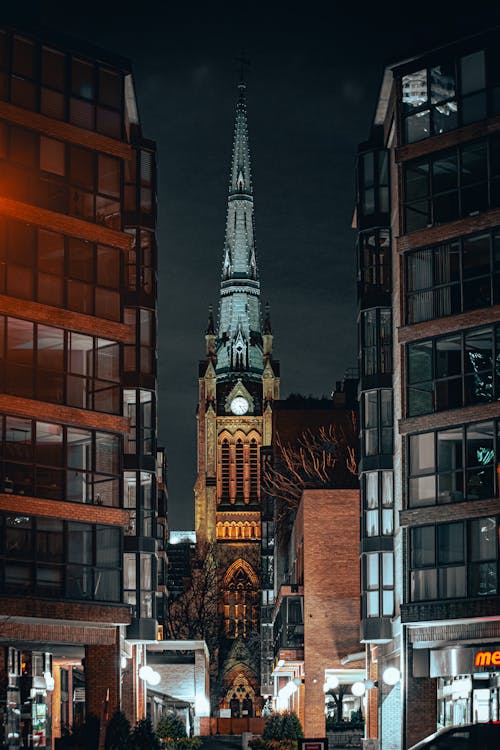 คลังภาพถ่ายฟรี ของ กลางคืน, ตึก, ภูมิหลังของอาคาร