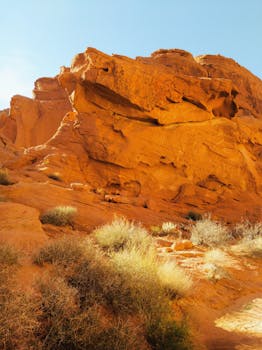 Explore the vibrant red rock formations of Valley of Fire State Park, Nevada.