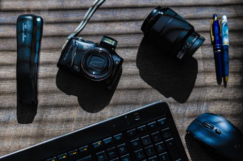 Modern Electronic Devices on Table