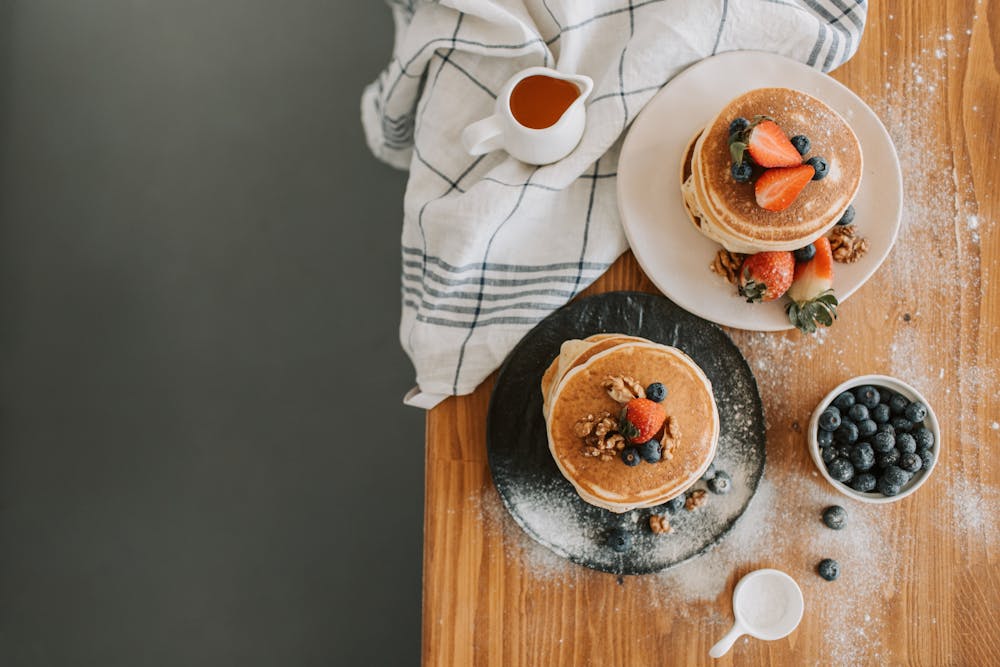 Blueberry Protein Pancakes