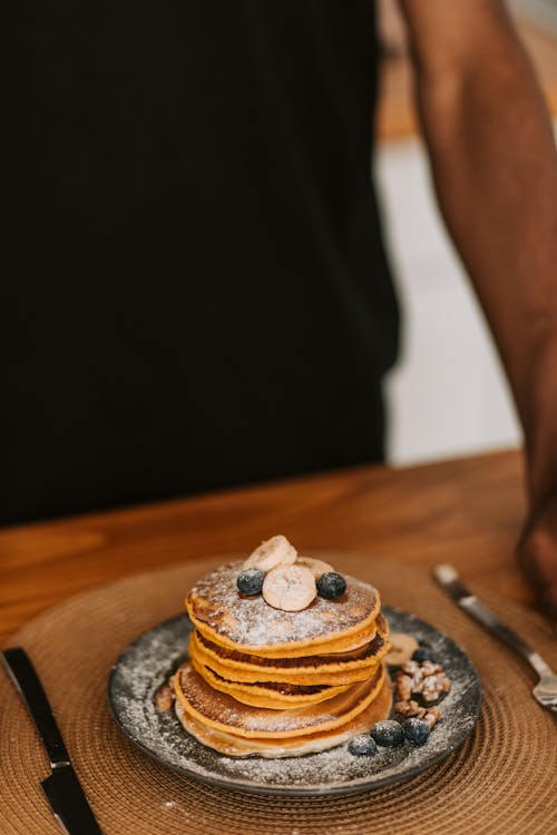 Kostnadsfri bild av blåbär, mat, pannkakor