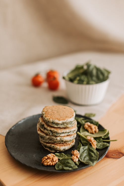 Free A Stack of Pancakes on a Plate Stock Photo