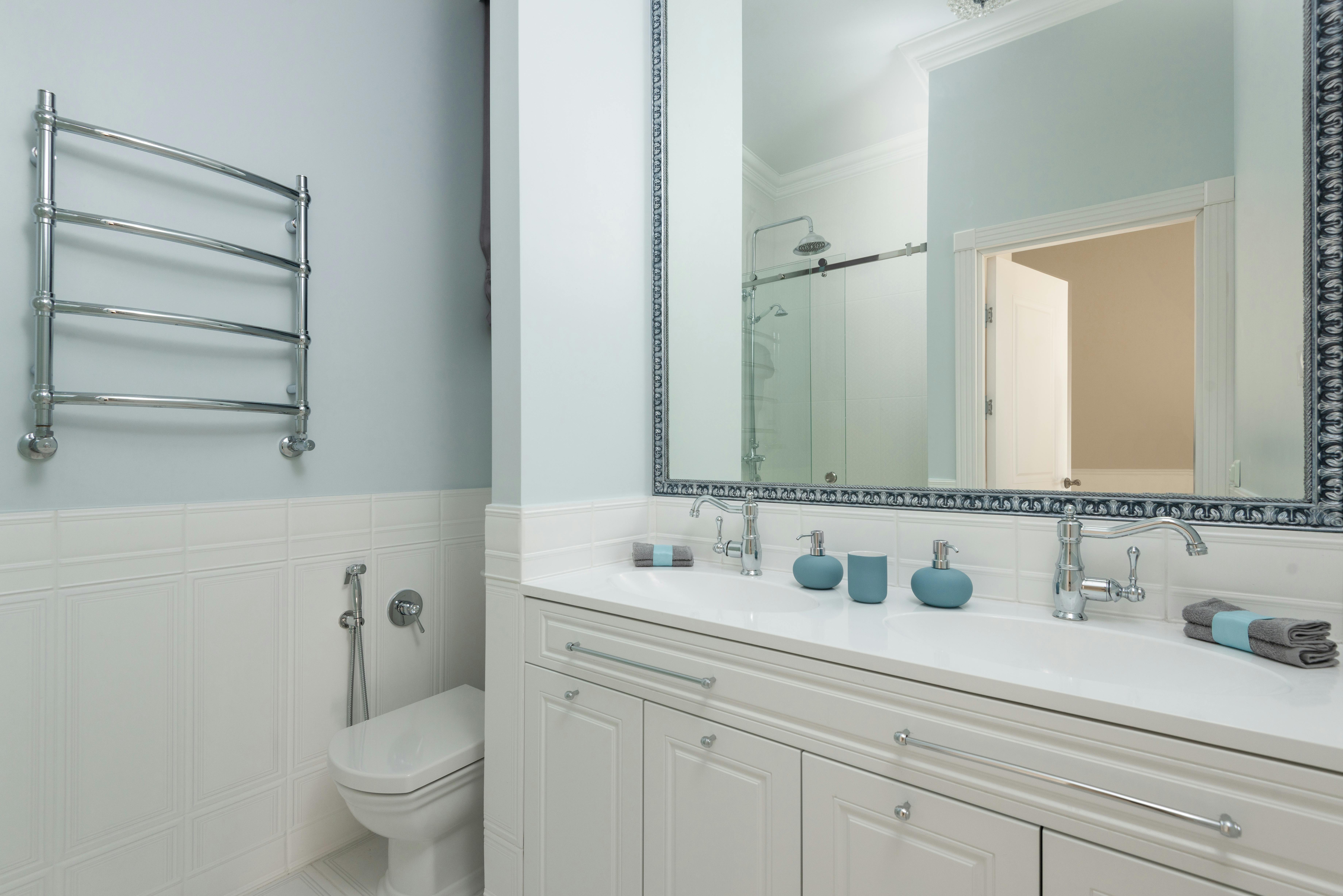 Different Clean Towels Hanging Rack Kitchen Stock Photo by ©NewAfrica  599502714