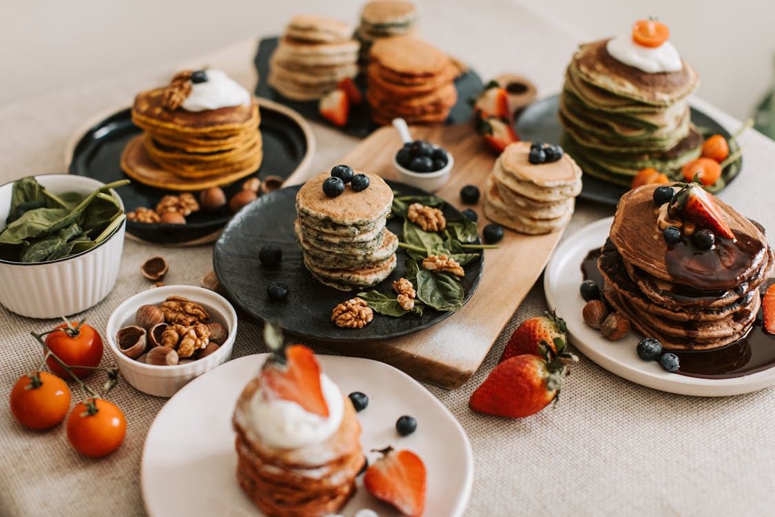 Photo of Pancakes on Plates · Free Stock Photo