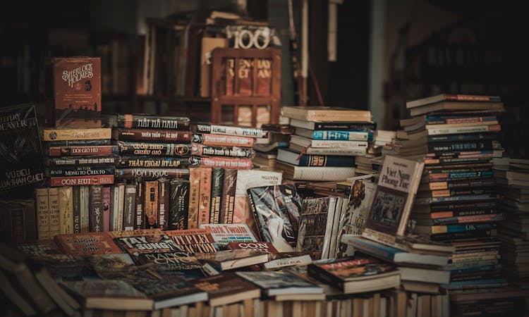 Pile Of Assorted Novel Books