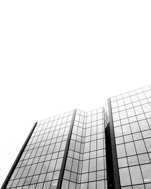 Grayscale Photo of a Building